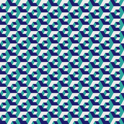 geometric hexagonal pattern green color grid vector image