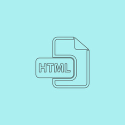 html file extension icon vector image
