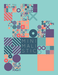 subdivided grid system with symbols randomly vector image