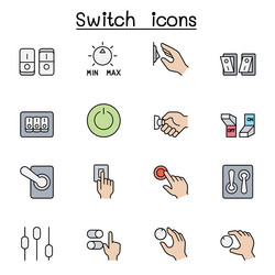 switch set color line style vector image
