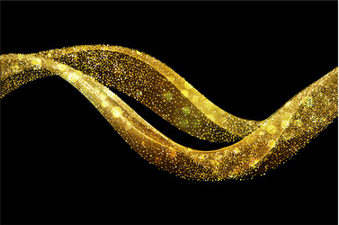 abstract shiny color gold wave design element vector image