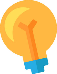 glass light bulb idea student symbol vector