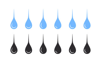 Water drops energy drop shape Royalty Free Vector Image