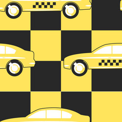 pattern taxi cab symbol on yellow - black vector