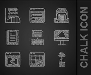 set server data web hosting loading window vector image