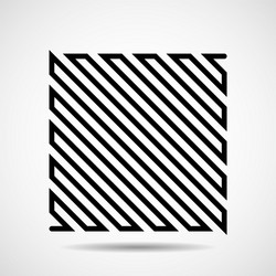 Abstract square of line design element vector