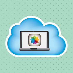 Cloud computing design vector