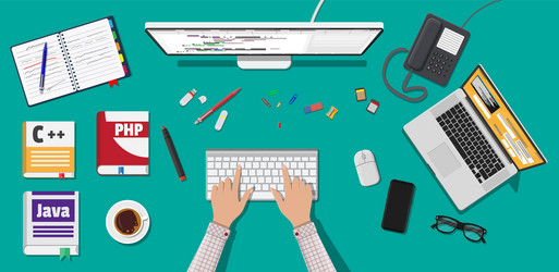 Coder's Workspace vector image