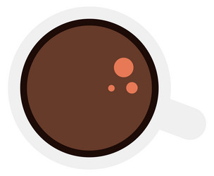 Coffee cup icon hot drink top view vector