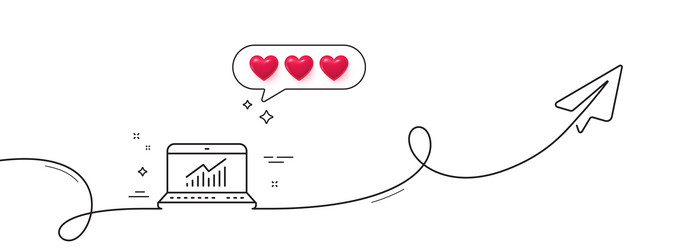 data analysis and statistics line icon computer vector image