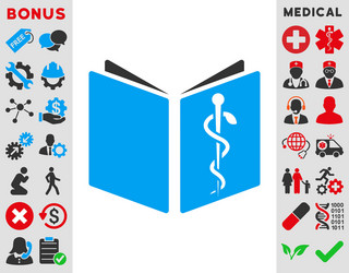 drug handbook icon vector