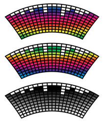 eq equalizer in 3 color with arch distortion vector image