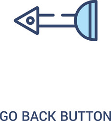 Go back button concept 2 colored icon simple line vector