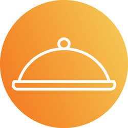 isolated platter block style icon design vector image