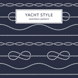 Nautical rope seamless pattern yacht style design vector