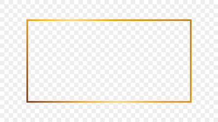 gold glowing rectangular shape frame vector image