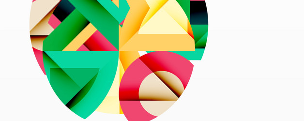 abstract geometric shapes overlap creating vector image