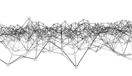 creative social network rendering of 3d vector image