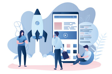 development teamstartup concept with take off vector image