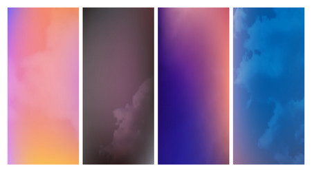 modern colorful gradient background with clouds vector image