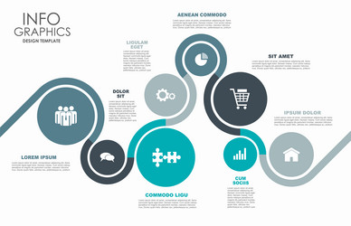 Modern Infographic Template - Data Visualization vector image
