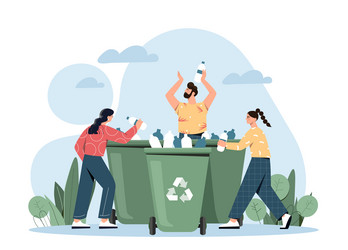 plastic pollution problem vector