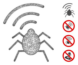radio bug web mesh vector image