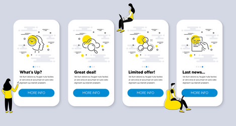 set science icons such as cloud computing vector image