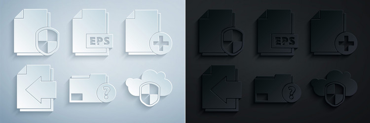 set unknown document folder add new file next vector image