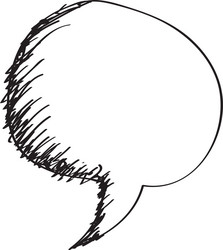 Hand drawn bubble speech symbol design Royalty Free Vector
