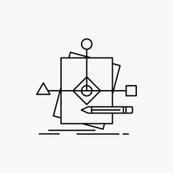 algorithm business foretelling pattern plan line vector image