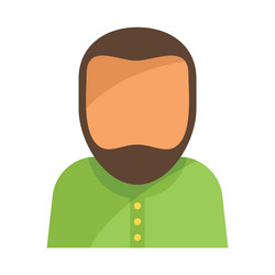 bearded man icon flat adult age vector