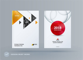 brochure design triangular template colourful vector image