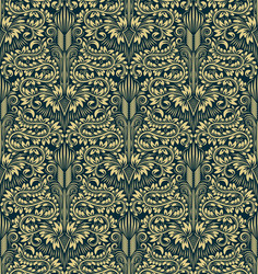damask seamless pattern repeating background vector image