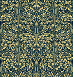 Damask seamless pattern repeating background vector