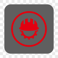 development hardhat rounded square button vector image