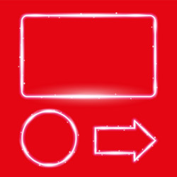 magic shiny rectangle circle and arrow vector image