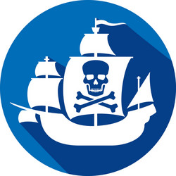 Pirate ship icon vector