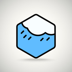 cloud with the rain appication or web interface vector image