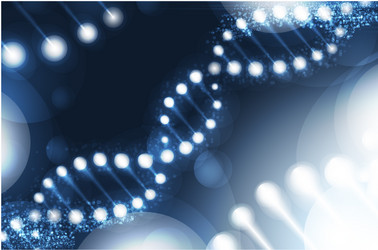 dna digital sequence code structure with glow vector image