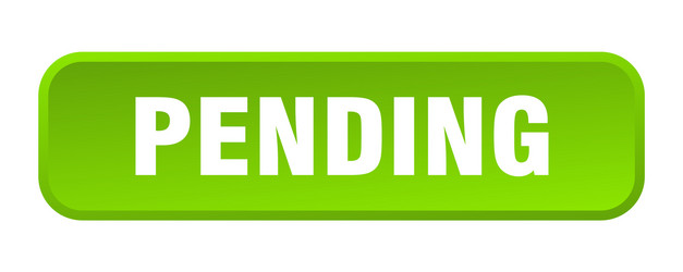 pending button square 3d push vector image
