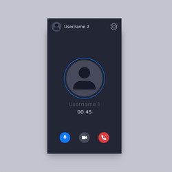 phone interface mobile application layout vector image