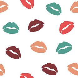 simple kiss mark repeat pattern design vector image