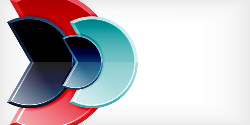 trendy round shapes with triangular angle design vector image