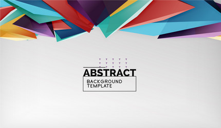 abstract color triangles geometric background vector image