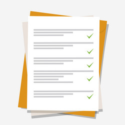 documents icon stack paper sheets confirmed vector image