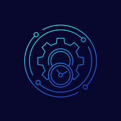 efficiency and efficient production line icon vector image