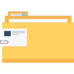 files flat web icon vector image