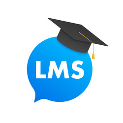flat web template with lms for concept design vector image