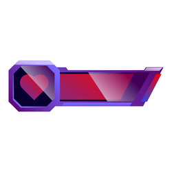 game interface bar with heart icon for increasing vector image